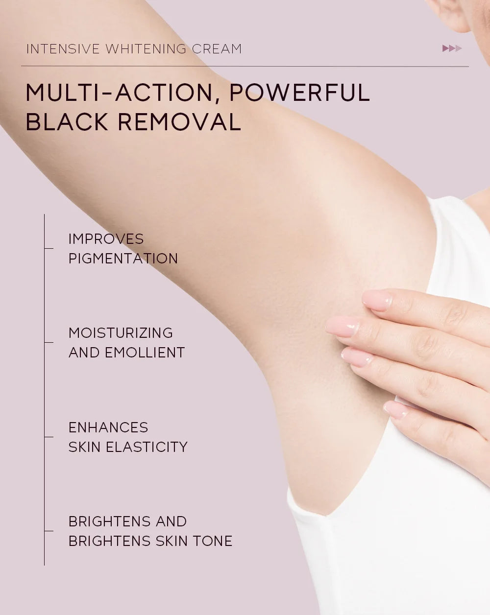 Sheromom's Whitening Cream for Dark Skin Underarm Bleaching Armpit Lightening and Intimate Area Woman Moisturizer Korean Skin Care Products