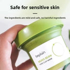 Sheromom's Korean Beplain Mung Bean PH-Balanced Cleansing Foam,Pore Care Serum Gentle Cleansing Oil and Face Clay Mask Facial Skincare Set