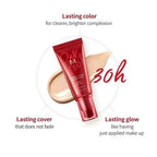 Sheromom's Original Korean Cosmetic BB Liquid Foundation Concealer Cream Facial Makeup Skin-Nourishing Waterproof Oil Control Long-lasting