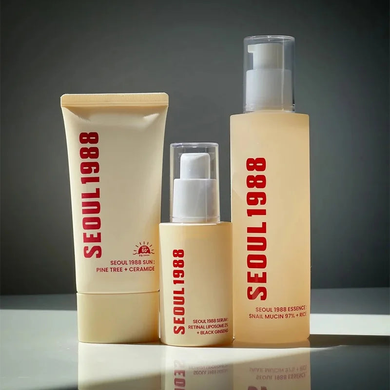 Sheromom's Korean Brand Skin Care Set Seoul 1988 Anti-aging Brightening Eye Cream Sunscreen Anti-wrinkle Essence Rice Cream Essence Water