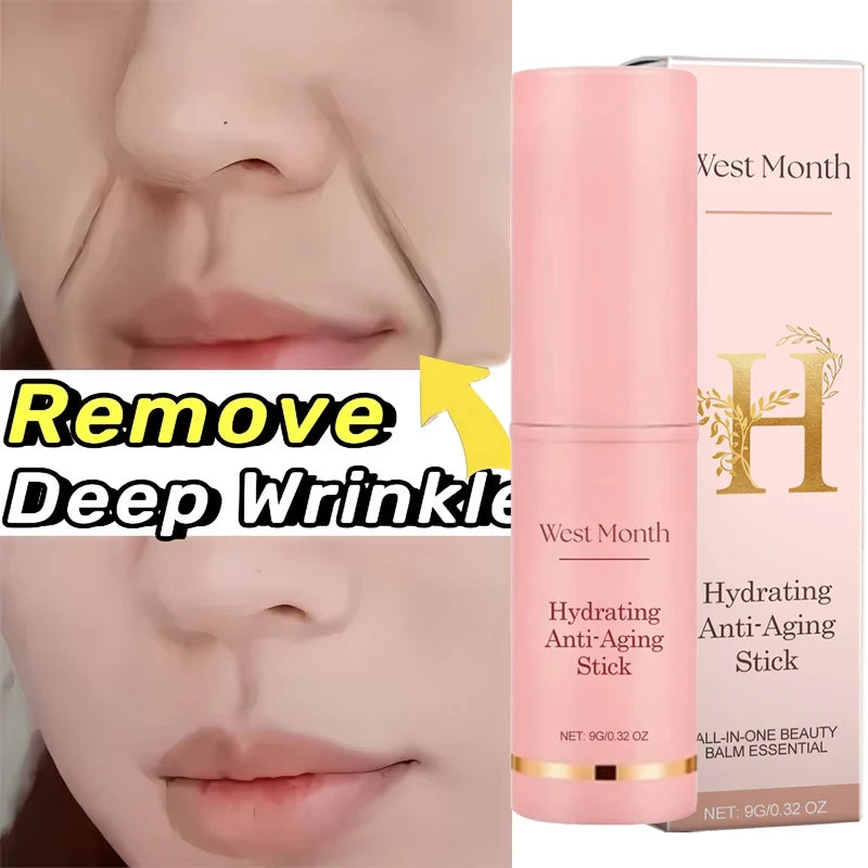 Sheromom's Collagen Wrinkle Removal Multi Bounce Balm Stick Instant Anti-Aging Firming Lift Brighten Facial Dull Skin Moisturizer Cosmetics