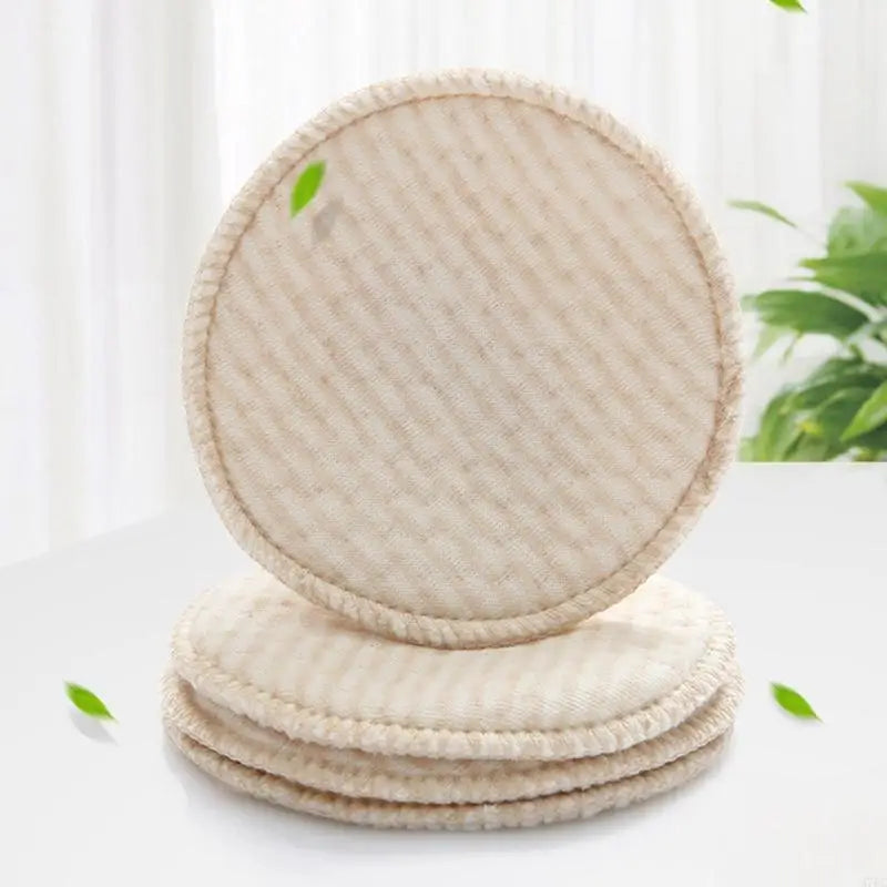 Sheromom's 4pcs Reusable Nursing Breast Pads Washable Soft Absorbent Baby Breastfeeding Breast Cotton Pads for Pregnant Women