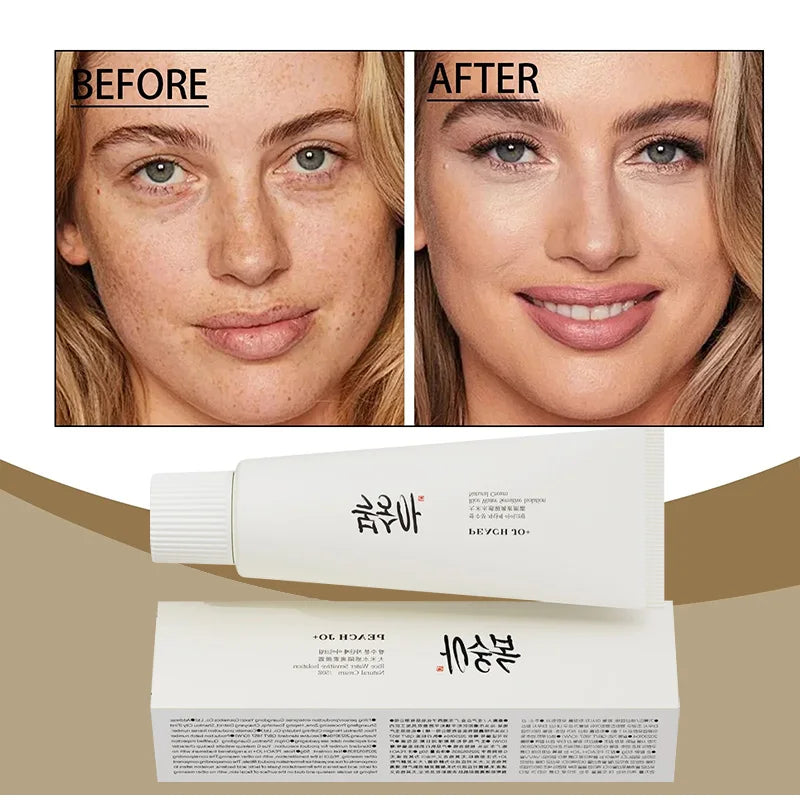 Sheromom's Korean Rice Extract Cream Spf50+ Hydrate Moisturizing Improve Dullness Even Out Brighten Skin Tone Last Light-feeling Concealer