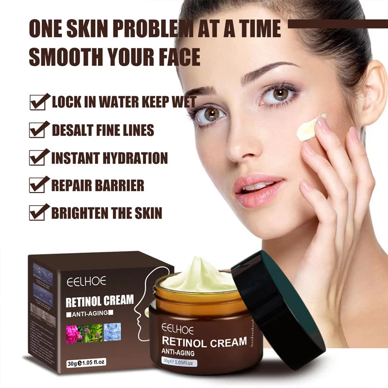 Sheromom's Retinol Wrinkle Remover Face Cream Firming Lifting Anti-Aging Fade Fine Lines Moisturizing Whitening Skin Care Korean Cosmetics