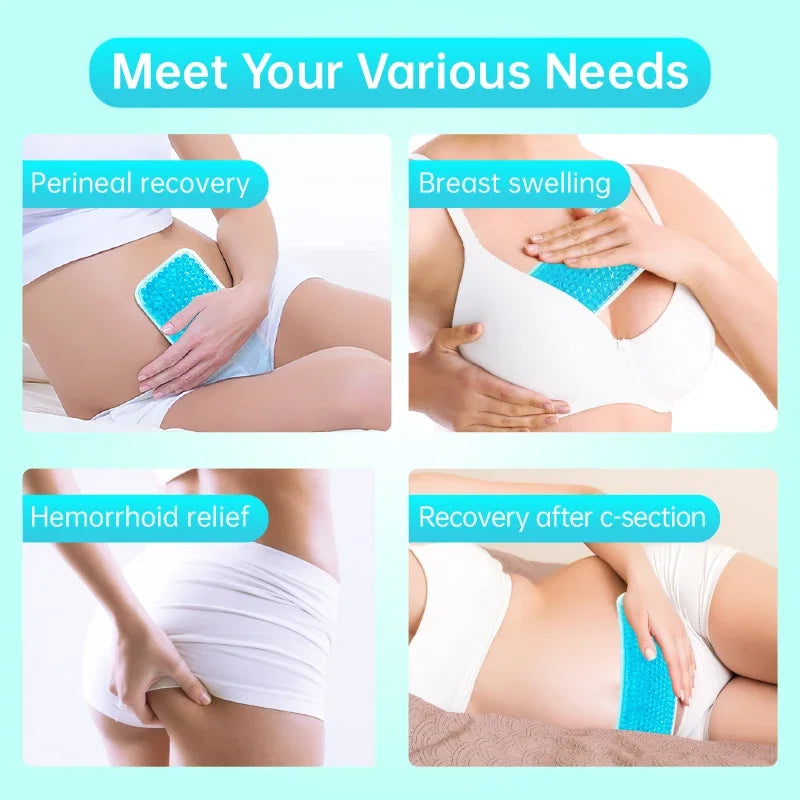 Sheromom's Reusable Postpartum Cooling Gel Bead Ice Pack, Ideal for Pregnancy & Delivery, Includes Washable Sleeve, Soothes Postpartum