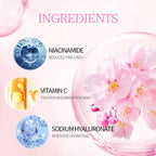 Sheromom's Sakura Facial Cleaner Korean Face Serum Exfoliating Peeling Gel Moisturize Toner Eye Cream Sunscreen Cosmetics Skin Care Set