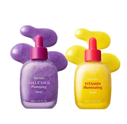Sheromom's Korean Skin Care Vitamin Illuminating & Bakuchiol Face Serum Vitamin C Niacinamide Anti-Aging Serum Brightening Firm Skin 30ml