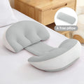 Sheromom's Pregnancy Pillow with 1pc Free an Auxiliary Pillow Cotton Waist Support Pillow for Pregnant Women Sleeping Body Pillow