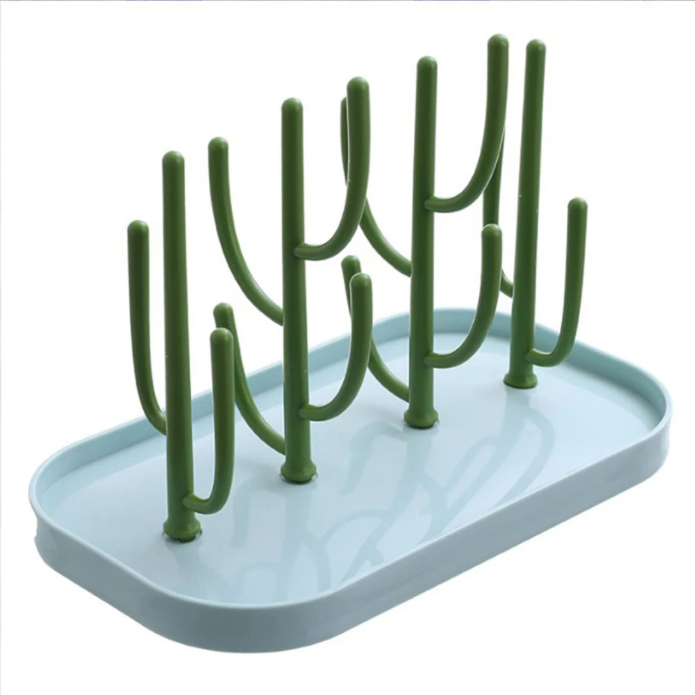 Sheromom's Baby Essentials Bottle Drying Rack for Kitchen Counter, Detachable Bottle Dryer Holder with Base. For Nipples, Cups, Pump Parts