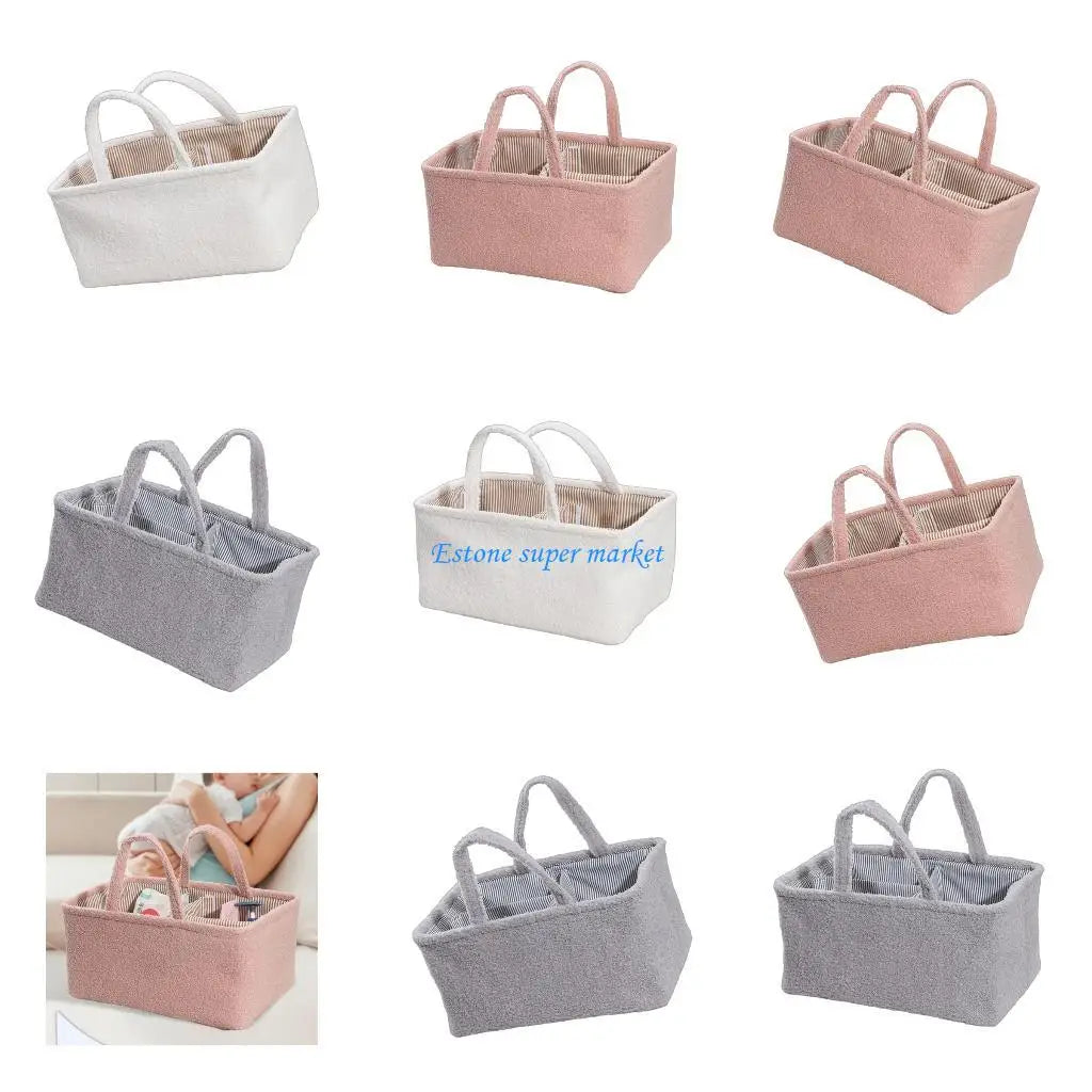 Sheromom's  090B Baby Essential Basket for Diapers and Accessories