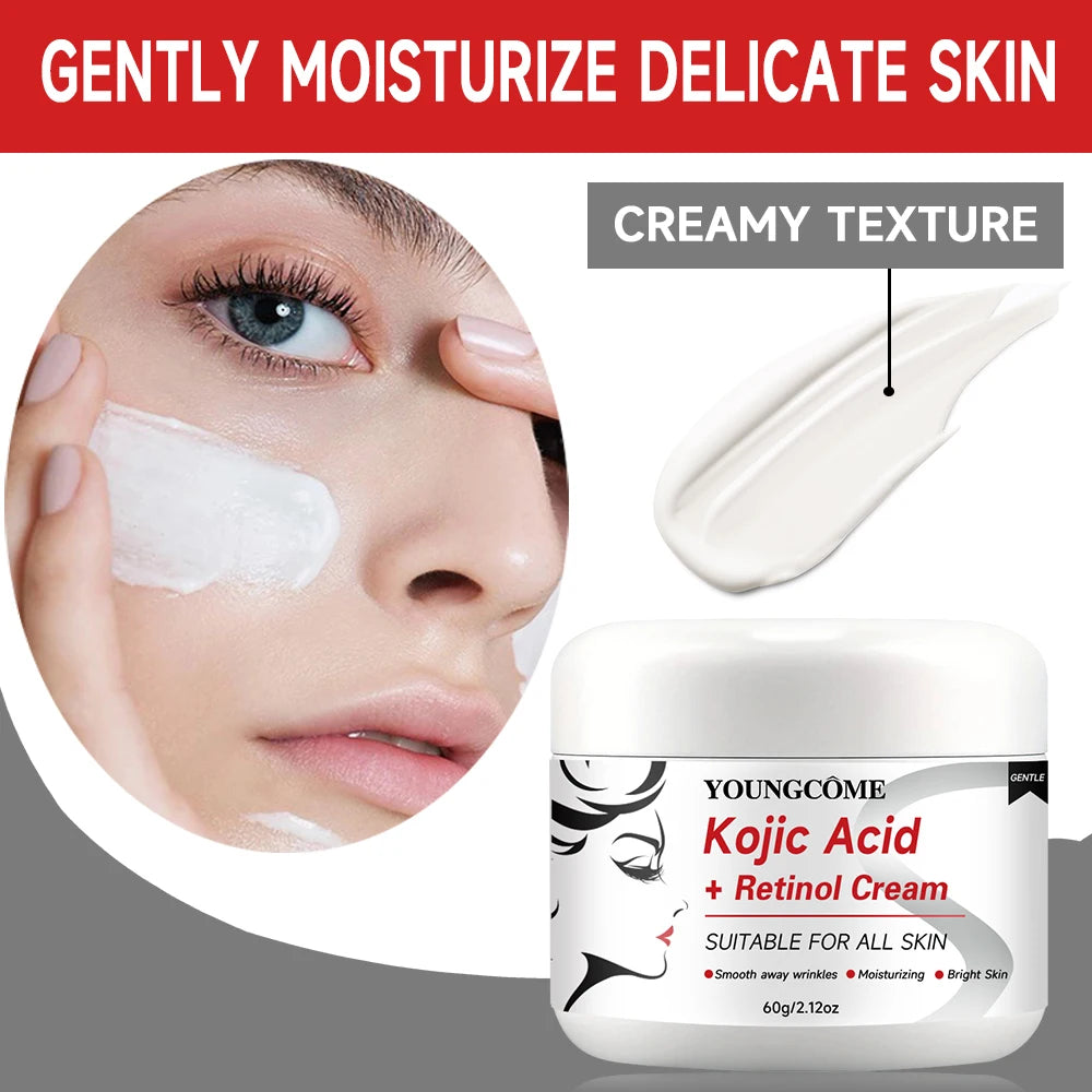 Sheromom's Kojic Acid+Retinol Cream,Anti-aging Cream Remove,Smooth wrinkles Face Cream For Moisturizer Whitening Brighten Skin Products
