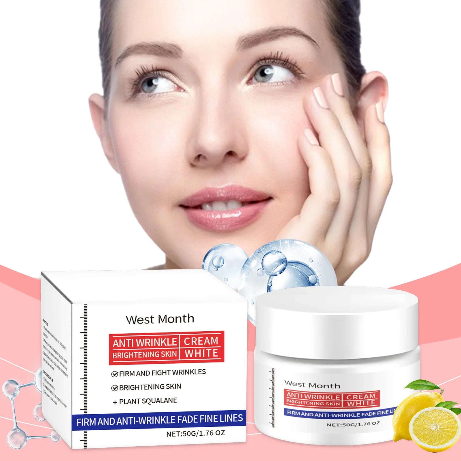 Sheromom's Brightening Face Cream Fade Blemish Glowing Moisturizing Firming Lightening Dark Rejuvenating Hydrating Korean Skin Care Product