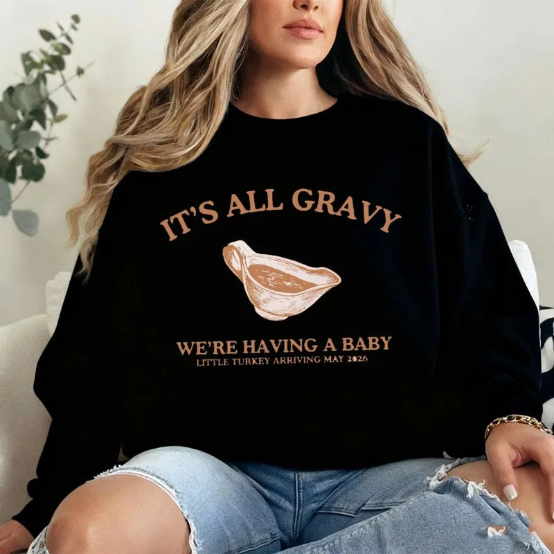 Sheromom's Thanksgiving Pregnancy Announcement Fall Pregnant First Time Mom Gift Thanksgiving Sweatshirt Hoody  Winter Clothes Women