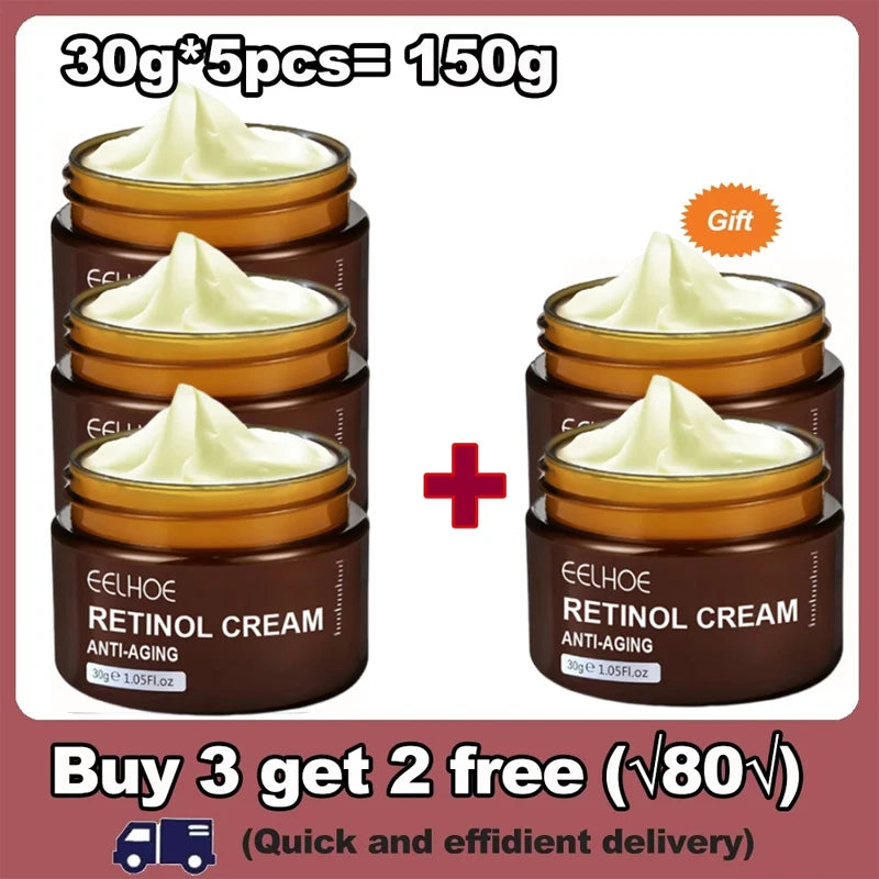 Sheromom's Retinol Wrinkle Remover Face Cream Firming Lifting Anti-Aging Fade Fine Lines Moisturizing Whitening Skin Care Korean Cosmetics