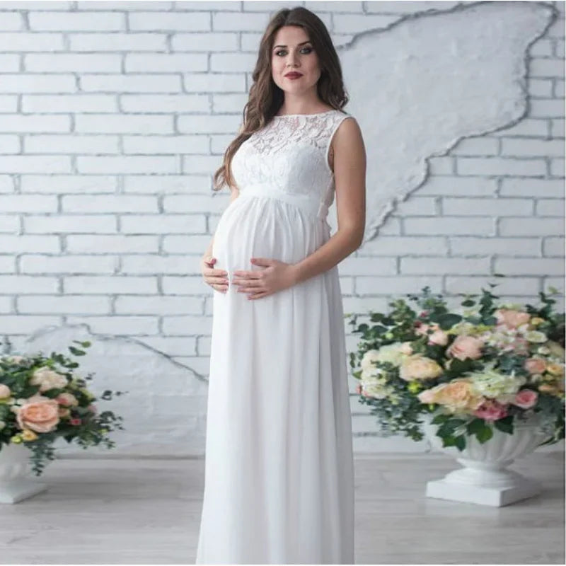 Sheromom's Pregnant Mother Photography Props Pregnancy Dress Maternity es for Photo Shoot Women   Lace Maxi Gown Clothing