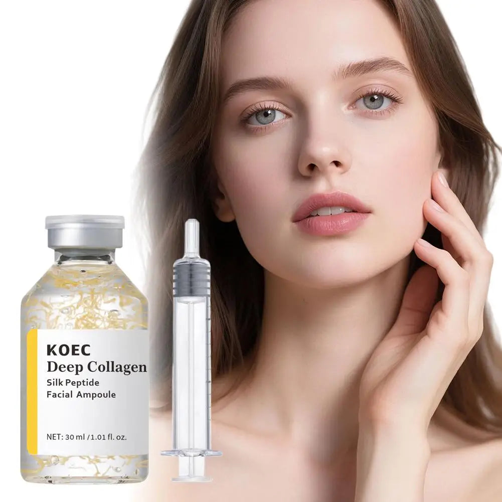 Sheromom's Korean Peptide Silk Collagen Face Serum Deep Intensive Revitalizing Essence Cream Peptide Firming Face Women Hydrating Care 30ml