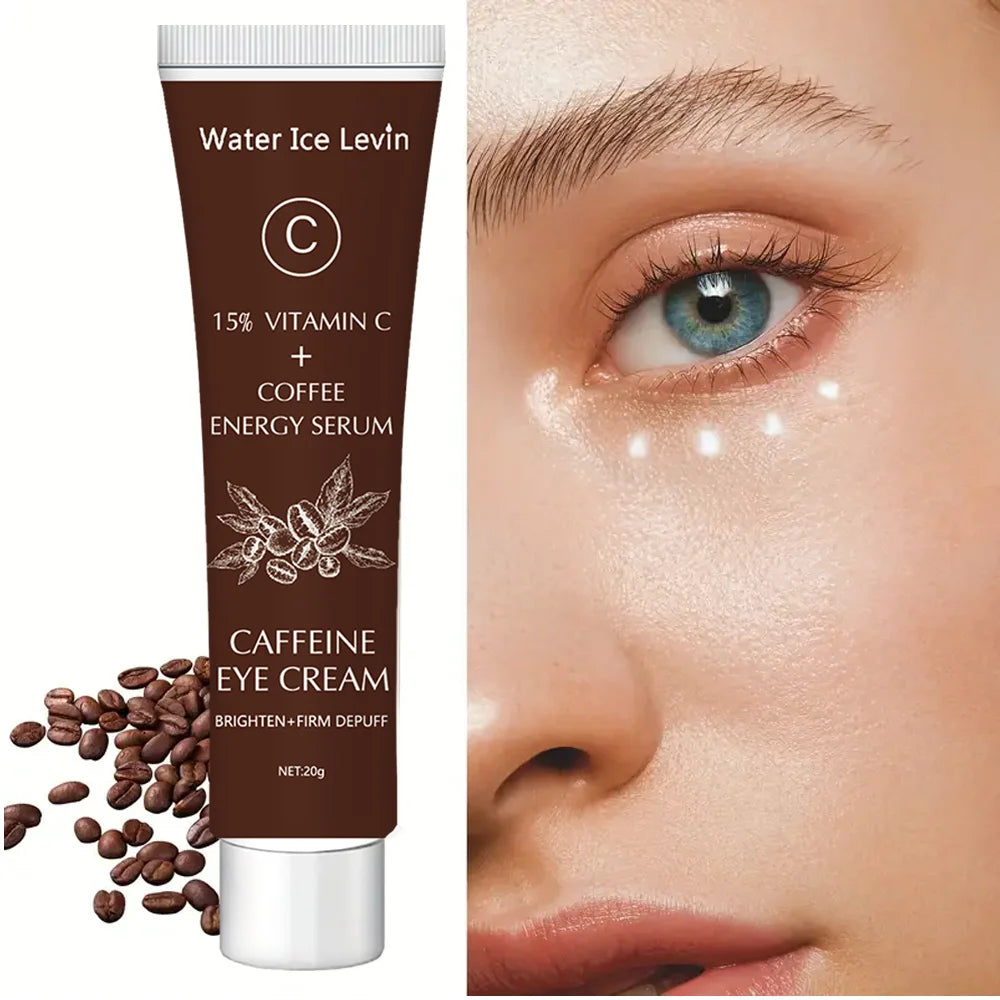 Sheromom's Caffeine Recovery eye Cream with 15% Vitamin C to Lighten dark circles and Tighten Skin Instant Eye Repair Essence Women's Eye Care