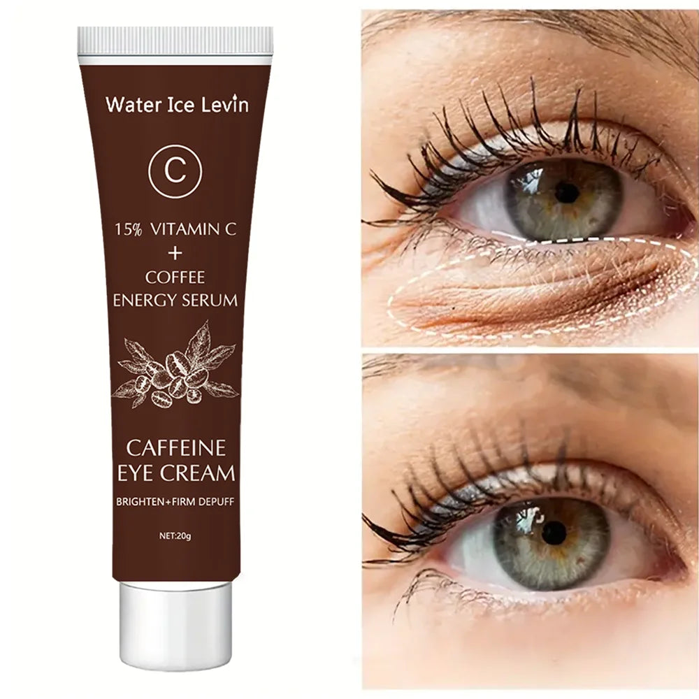 Sheromom's Caffeine Recovery eye Cream with 15% Vitamin C to Lighten dark circles and Tighten Skin Instant Eye Repair Essence Women's Eye Care