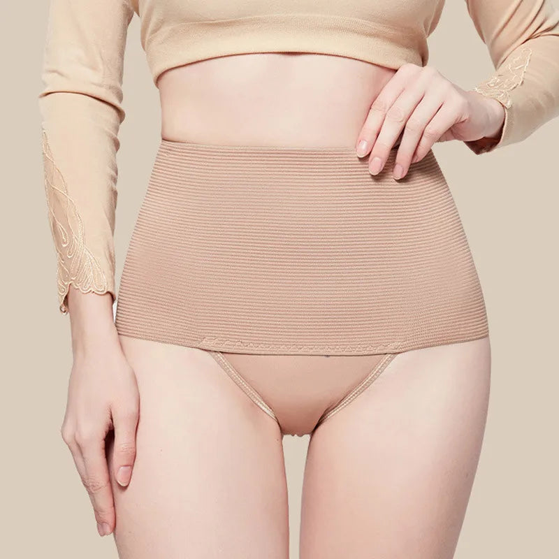 Sheromom's High Waist Postpartum Panties Women's Abdomen Hip Lift Brief Body Shaping Pants Breathable Slimming Underwear Belly Compression