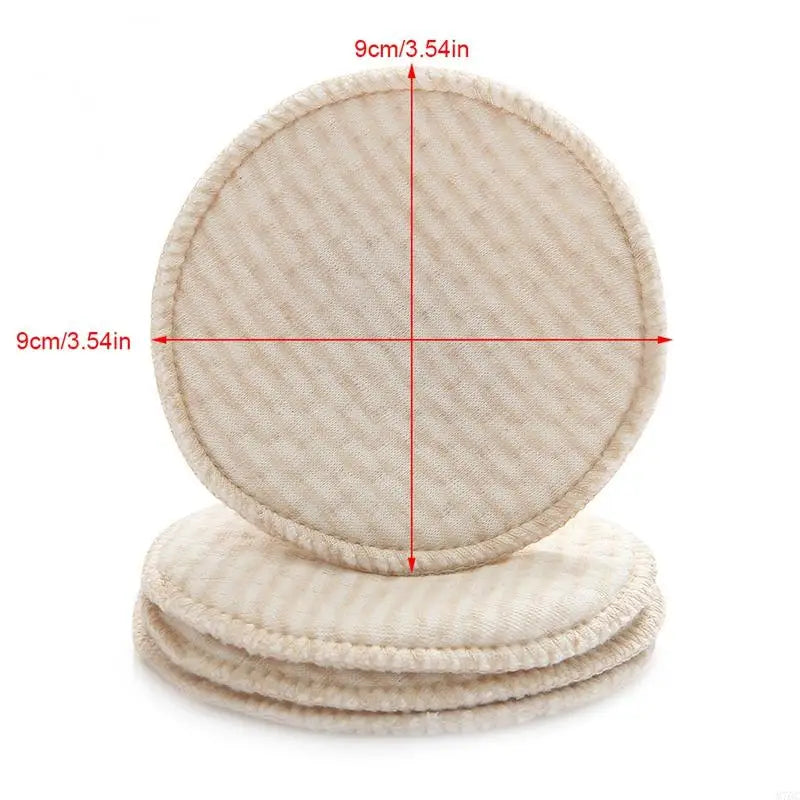 Sheromom's 4pcs Reusable Nursing Breast Pads Washable Soft Absorbent Baby Breastfeeding Breast Cotton Pads for Pregnant Women