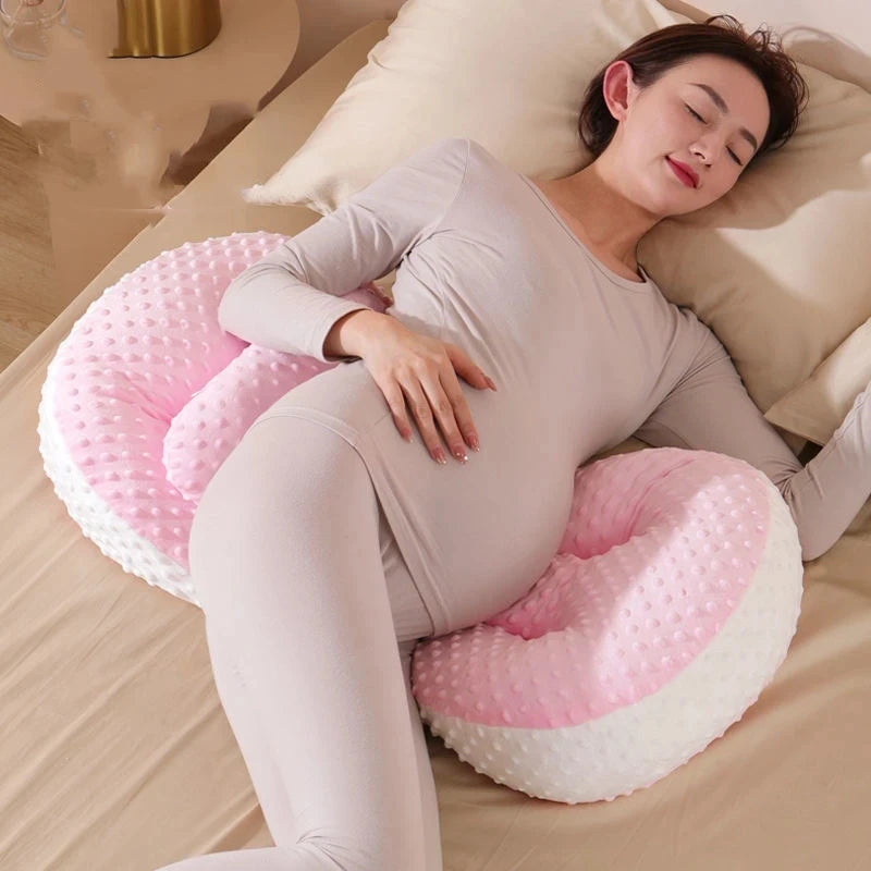 Sheromom's Pregnant Women's Side Sleeping Belly Pillow Multifunctional Maternity Waist Protection Pillow Adjustable Width Pregnancy Pillow