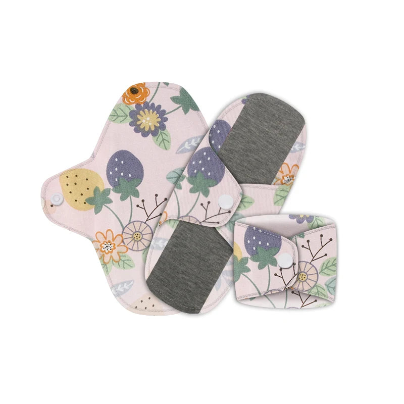 Sheromom's Baby show 3pcs Menstrual Postpartum Reusable Panty Liner Graphene Daily Pads Period Relief Women Care Reusable Sanitary Cloth Pad