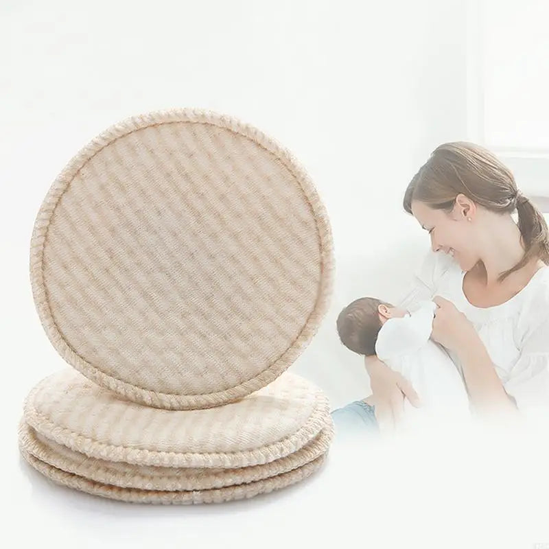 Sheromom's 4pcs Reusable Nursing Breast Pads Washable Soft Absorbent Baby Breastfeeding Breast Cotton Pads for Pregnant Women