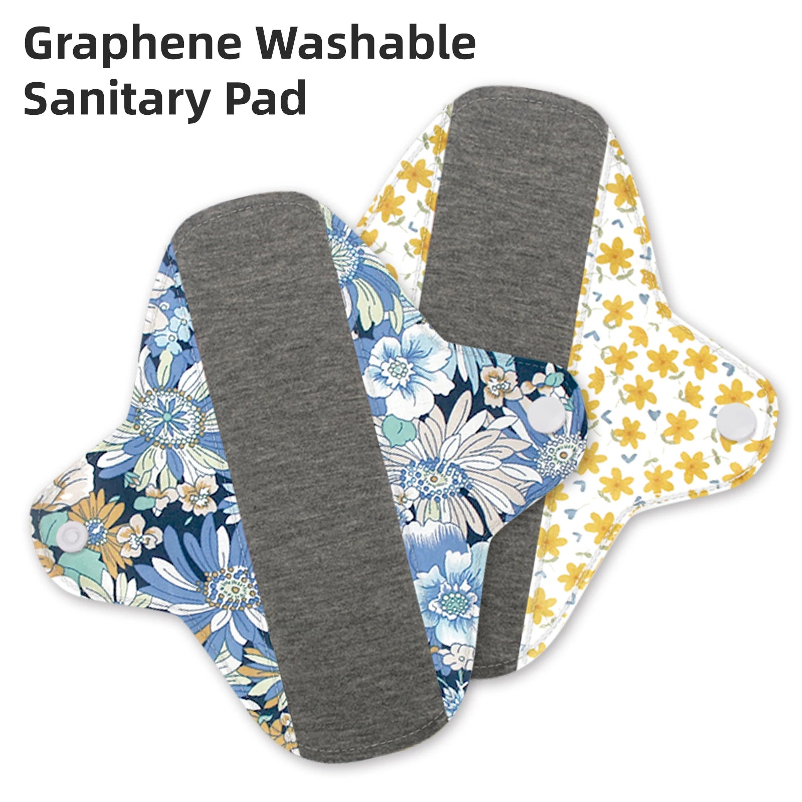 Sheromom's Baby show 3pcs Menstrual Postpartum Reusable Panty Liner Graphene Daily Pads Period Relief Women Care Reusable Sanitary Cloth Pad
